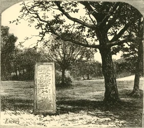 Der Rufus-Stein im New Forest, 1890