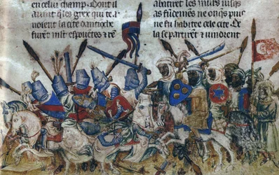 Die Belagerung von Antiochia während des Ersten Kreuzzugs, ca. 1200