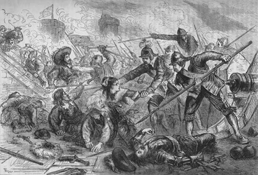 Die Belagerung von Basing House, um 1880