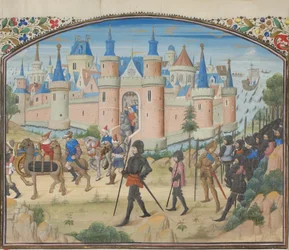 Die Belagerung von Tyrus, Miniatur aus der Historia von Wilhelm von Tyrus