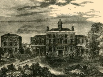 Das Pockenkrankenhaus, Kings Cross, im Jahr 1800, um 1876