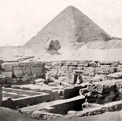 Die Sphinx und die Große Pyramide, Ägypten, frühes 20. Jahrhundert