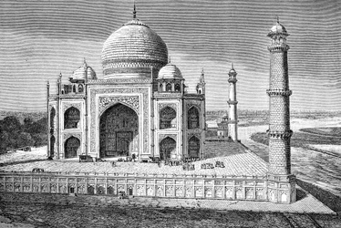 Das Taj Mahal, Agra, Indien, 1895