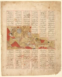 Die Geschichte der zwölf Gesichter. Bizhan spricht zur Armee..., 1341