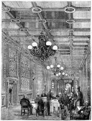 Der Teeraum, House of Commons, Westminster, London, 19. Jahrhundert