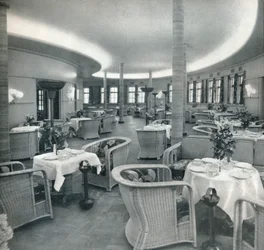 Die Teelounge der Conte Di Savoia, 1933