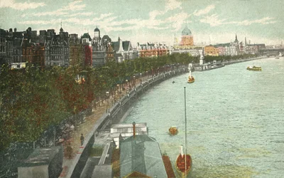 Die Themse-Uferpromenade, London, ca. 1915