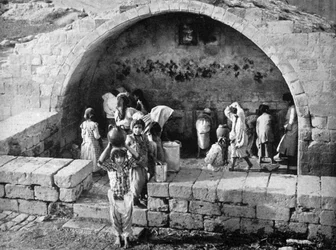 Der Jungfrauenbrunnen in Nazareth, 1926