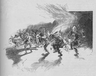 Die Krieger tanzten den Kriegstanz, 1902