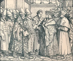 Die Weiße Russische Föderation mit dem Kaiser Max, ca. 1507, 1907