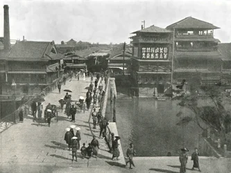 Die Yebisu Bashi, Osaka, Japan, 1895
