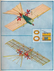 Das Flugzeug, das Henson in seinem Patent von 1842 vorgeschlagen hat, um 1936-1937