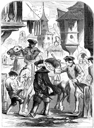 Die Verhaftung von Charles Belleisle in Elbingerode, Deutschland, 1744, 19. Jahrhundert