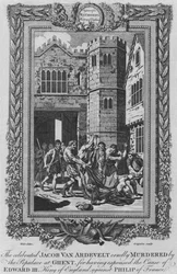 Der berühmte Jacob Van Ardevelt, grausam von der Bevölkerung in Gent ermordet, ca. 1787