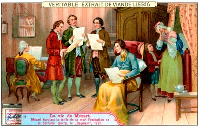 Der sterbende Mozart hört die Aufführung seines Requiems, 1791
