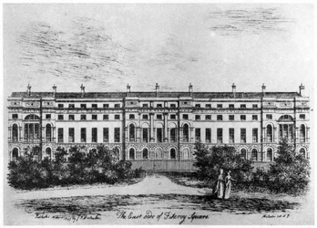 Die Ostseite des Fitzroy Square, London, 1807