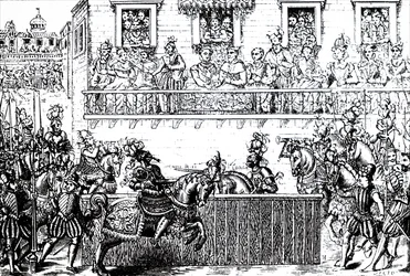 Die tödliche Verwundung von König Heinrich II. von Frankreich