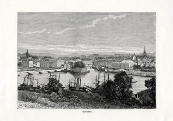 Der Hafen von Bayonne, Frankreich, 1879