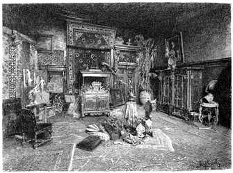 Das kleine Atelier von Hans Makart, Wien, Österreich, ca. 1880-1882