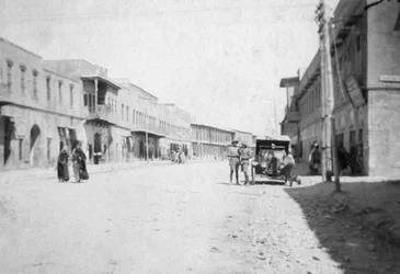 Die Hauptstraße von Mosul, Irak, ca. 1910er Jahre