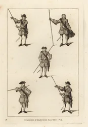 Die stehenden und marschierenden Grußübungen