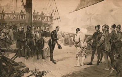 Die Kapitulation von Don Anton vor Sir Francis Drake, 1. März 1579 1905