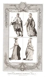 Die damalige königliche Familie, veröffentlicht am 9. Mai 1795 von Alexander Hogg
