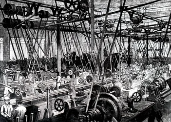 Die Werkzeug- und Drehmaschinenwerkstatt der Robert Stephenson and Company