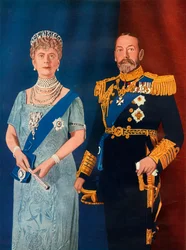 Ihre Majestäten König George V. und Königin Mary zur Zeit ihres Silberjubiläums 1935, 1951