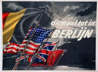 Diesmal bis nach Berlin, belgisches pro-alliiertes Propagandaplakat