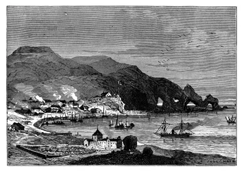 Thorshavn, die Hauptstadt der Färöer-Inseln, ca. 1890
