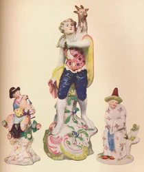 Drei chinesische Figuren aus der Wallace Elliot Sammlung, ca. 1775
