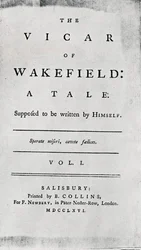 Titelblatt von Der Pfarrer von Wakefield, 1766