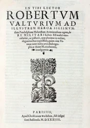 Titelseite von Valturios 