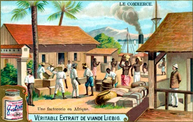 Handel: Handelsstation in Afrika, ca. 1900