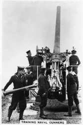 Ausbildung von Marinekanonieren, Whale Island, Portsmouth, Hampshire, 1937