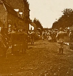 Truppen verlassen, um 1914-1918