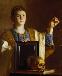 Wahrheit präsentiert einen Spiegel den Eitelkeiten der Welt, ca. 1620-1630