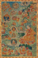 Tsong-kha-pa und Szenen aus seinem Leben