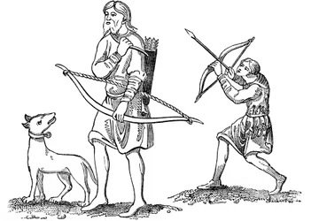Zwei sächsische Bogenschützen, 8. Jahrhundert, 1833