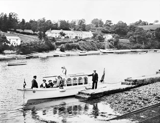 Vereinigtes Königreich: Ein Blick auf den Fluss Fal. Feock, Cornwall