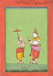 Vamana wird von König Bali gesegnet, ca. 1780er Jahre