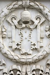 Wappen des Vatikans, Rom, Italien