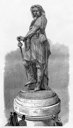 Vercingetorix-Denkmal in Alesia, bei Dijon, Frankreich, 1882-1884