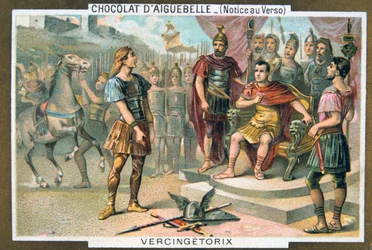 Vercingetorix ergibt sich Julius Caesar, um 46 v. Chr., 19. Jahrhundert