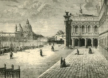 Ansicht in Venedig: Der Molo, 1890