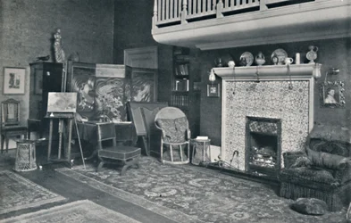 Ansicht im Atelier von Sir E. A. Waterlow, R.A.