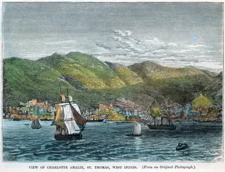 Ansicht von Charlotte Amalie, St. Thomas, Westindien