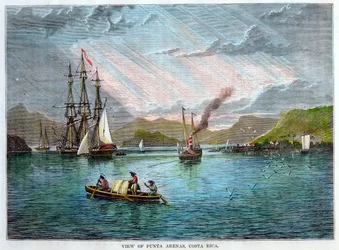 Blick auf Punta Arenas, Costa Rica, ca. 1880
