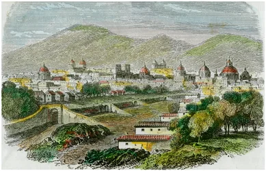 Blick auf die Stadt Cuzco, Peru, um 1875